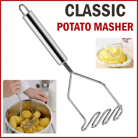 Stainless Steel Handle Potato Masher & Ricer Mash Potatoes Vegetables Tool