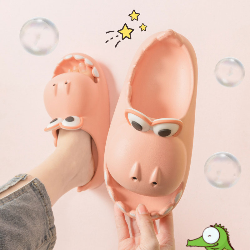 Kids Dinosaur Slippers Wholesale Summer Cartoon Parent Child Outdoor Home EVA Sandals Women Men Kids Cute Slippers Baby Shoes