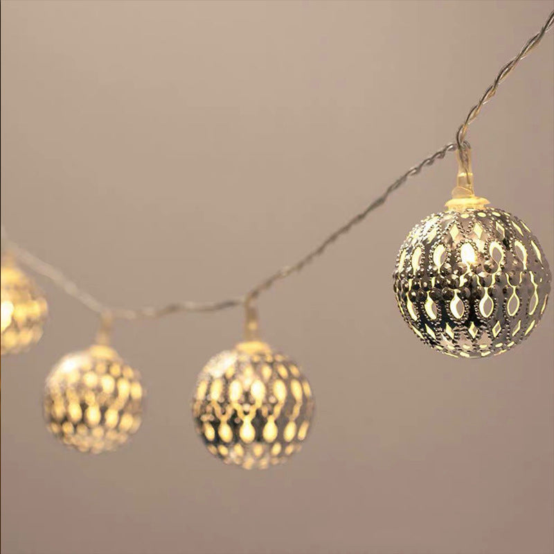 Led Hollow Moroccan Ball Decorative Light String