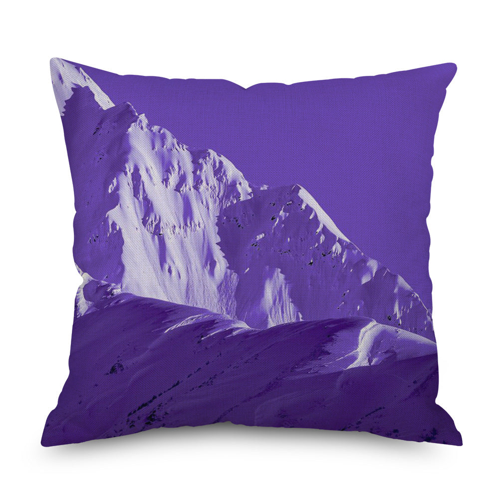 Purple Series Pattern Linen Pillowcase