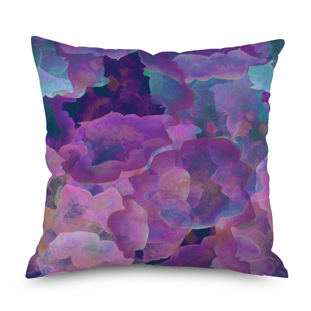 Purple Series Pattern Linen Pillowcase