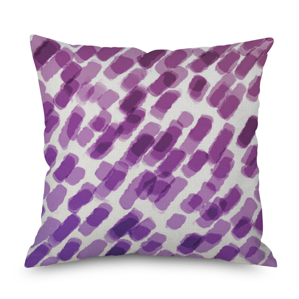 Purple Series Pattern Linen Pillowcase