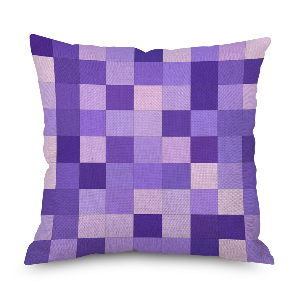 Purple Series Pattern Linen Pillowcase