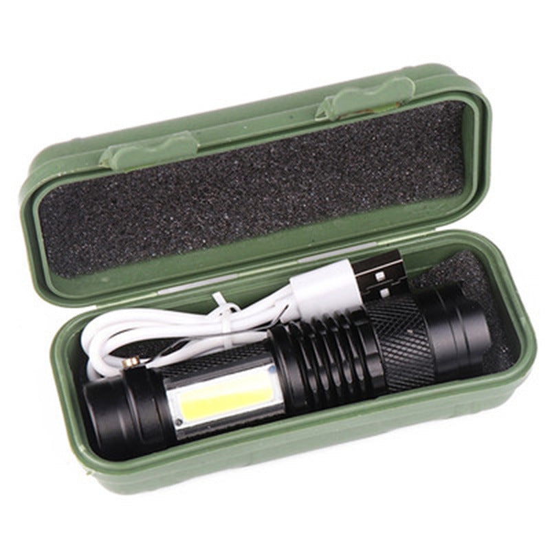 New SK68-COB Small Flashlight LED Mini Portable Flashlight Outdoor Glare Zoom LED Flashlight