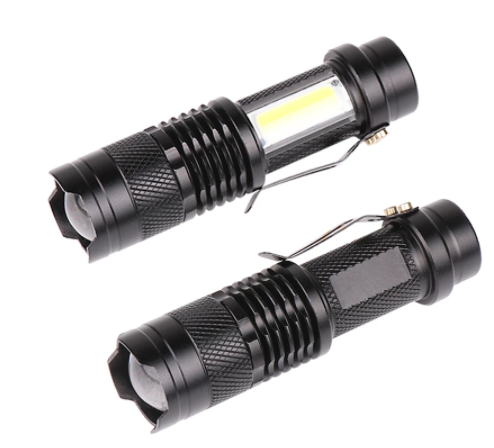 New SK68-COB Small Flashlight LED Mini Portable Flashlight Outdoor Glare Zoom LED Flashlight