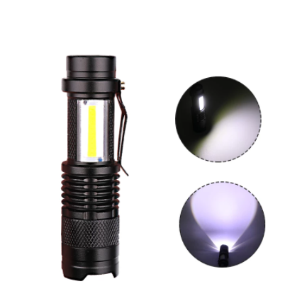 New SK68-COB Small Flashlight LED Mini Portable Flashlight Outdoor Glare Zoom LED Flashlight